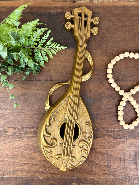 Vintage 1976 Sexton Cast Aluminum Mandolin Wall Art