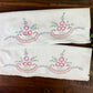 Vintage Hand Embroidered Pillowcase Set- Pink & Purple Florals