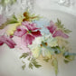 Antique Porcelain Serving Bowl with Hand Painted Florals