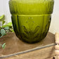 Vintage FTD Mid-Century Green Glass Planter