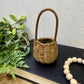 Vintage Miniature Wicker Basket with Handle