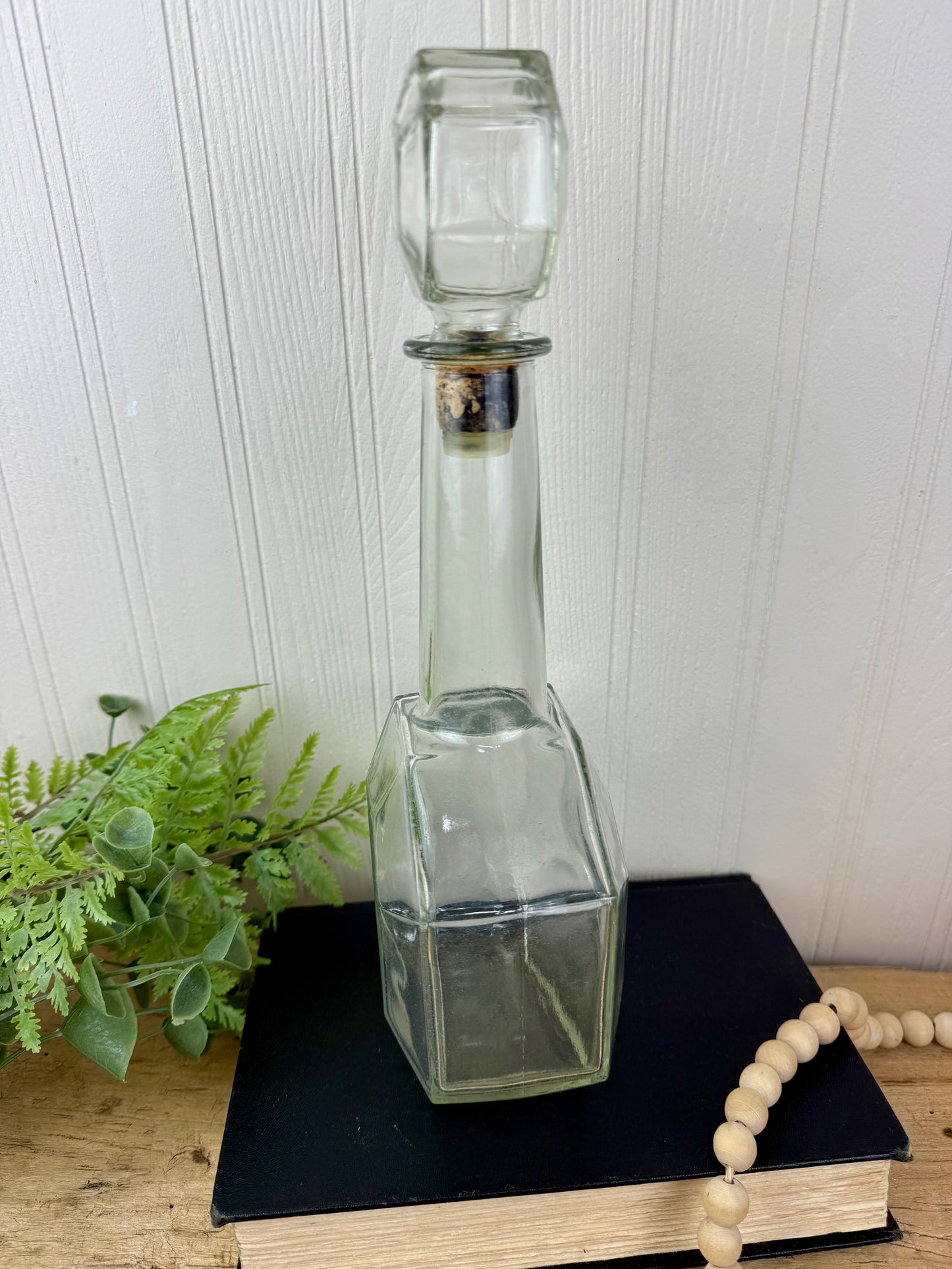 Vintage Anchor Hocking Octagon Long Neck Decanter