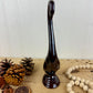 Vintage Enesco Redware Pottery Swan with Drip Glaze