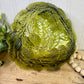 Vintage Indiana Glass Co. Avocado Green Loganberry Candy Dish