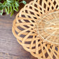 Vintage Oval Open Weave Wicker Basket