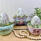 Handmade Upcycled Purple Egg Nest