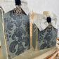 Handmade Reclaimed Wood Small Green and Black Pumpkin Set