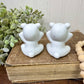 Vintage Porcelain Grumpy Bear Cubs Salt & Pepper Shaker Set