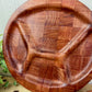 Vintage Woven Wood Divided Plates