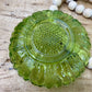 Vintage Indiana Glass Co. Avocado Green Sunflower Dip Bowl