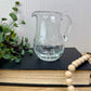 Vintage Crystal Glass Creamer with Etched Florals