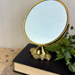 Vintage Double Sided Brass Tabletop Mirror