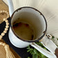 Vintage White & Black Enamel Coffee Pot