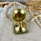 Vintage Square Base Brass Candlestick