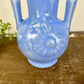 Vintage USA Pottery Ceramic Bud Vase with Floral Details