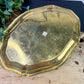 Vintage Mini Brass Barware Set with Goblets & Tray