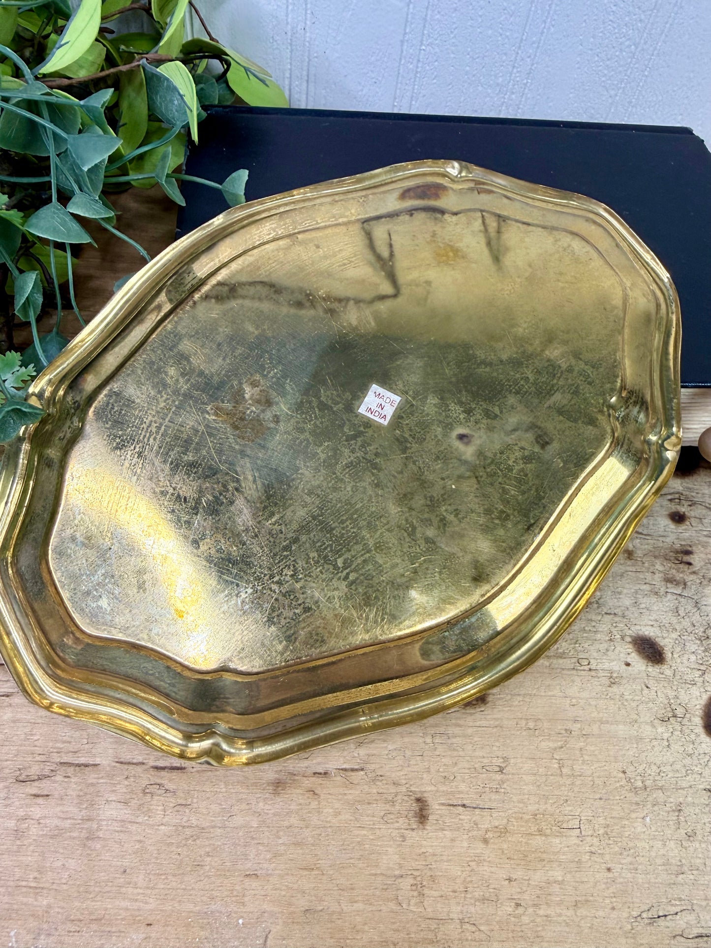 Vintage Mini Brass Barware Set with Goblets & Tray
