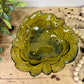 Vintage Indiana Glass Co. Avocado Green Loganberry Candy Dish