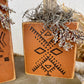 Handmade Reclaimed Wood Small Tribal Print Pumpkin Set