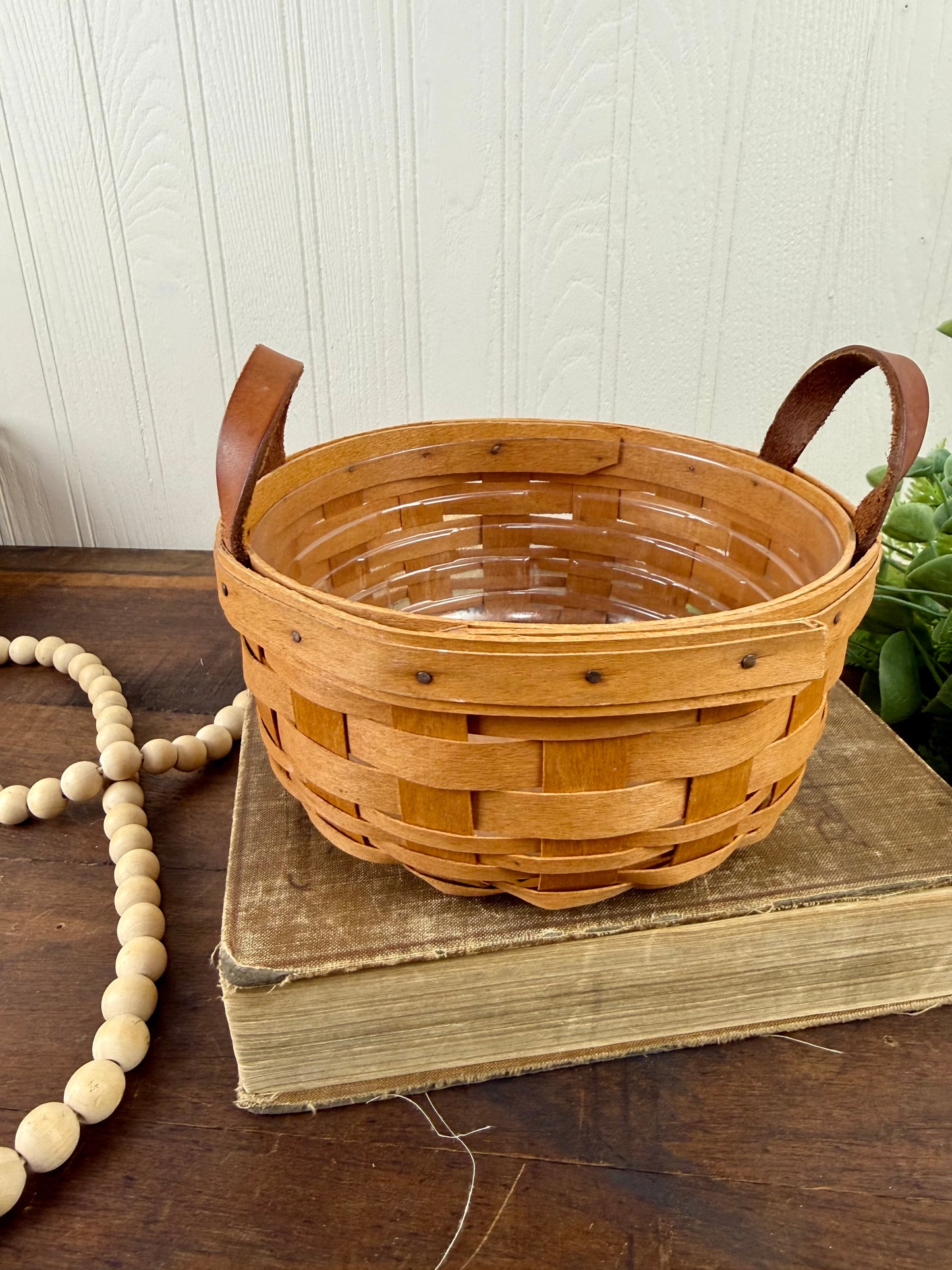 Vintage Longaberger Darning Basket with Liner