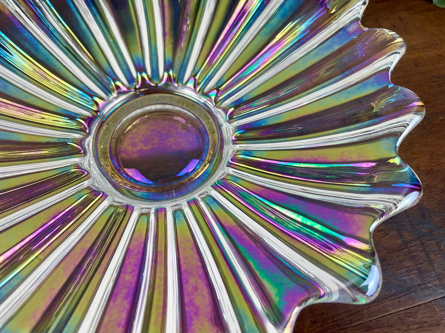 Vintage Federal Glass Co. Celestial Starburst Glass Bowl