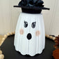 Handmade Light Shade Ghost with Purple Hat