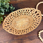 Vintage Oval Open Weave Wicker Basket