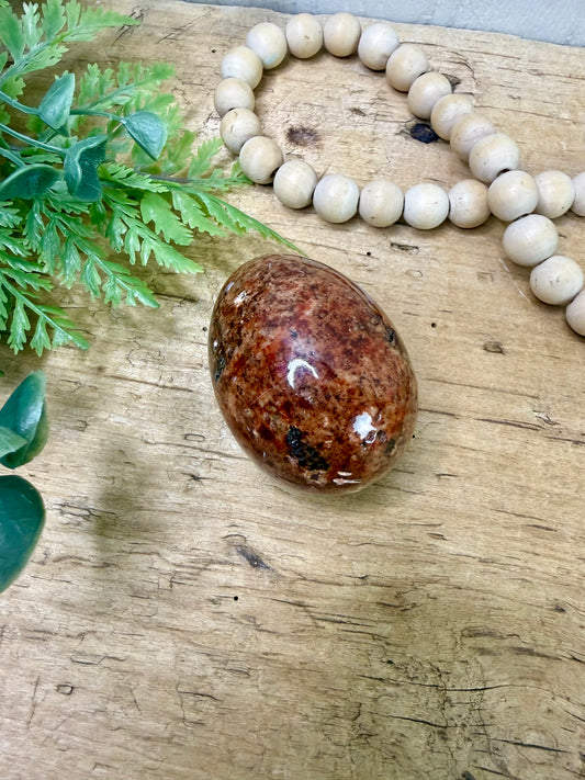 Vintage Red Jasper Polished Stone Egg
