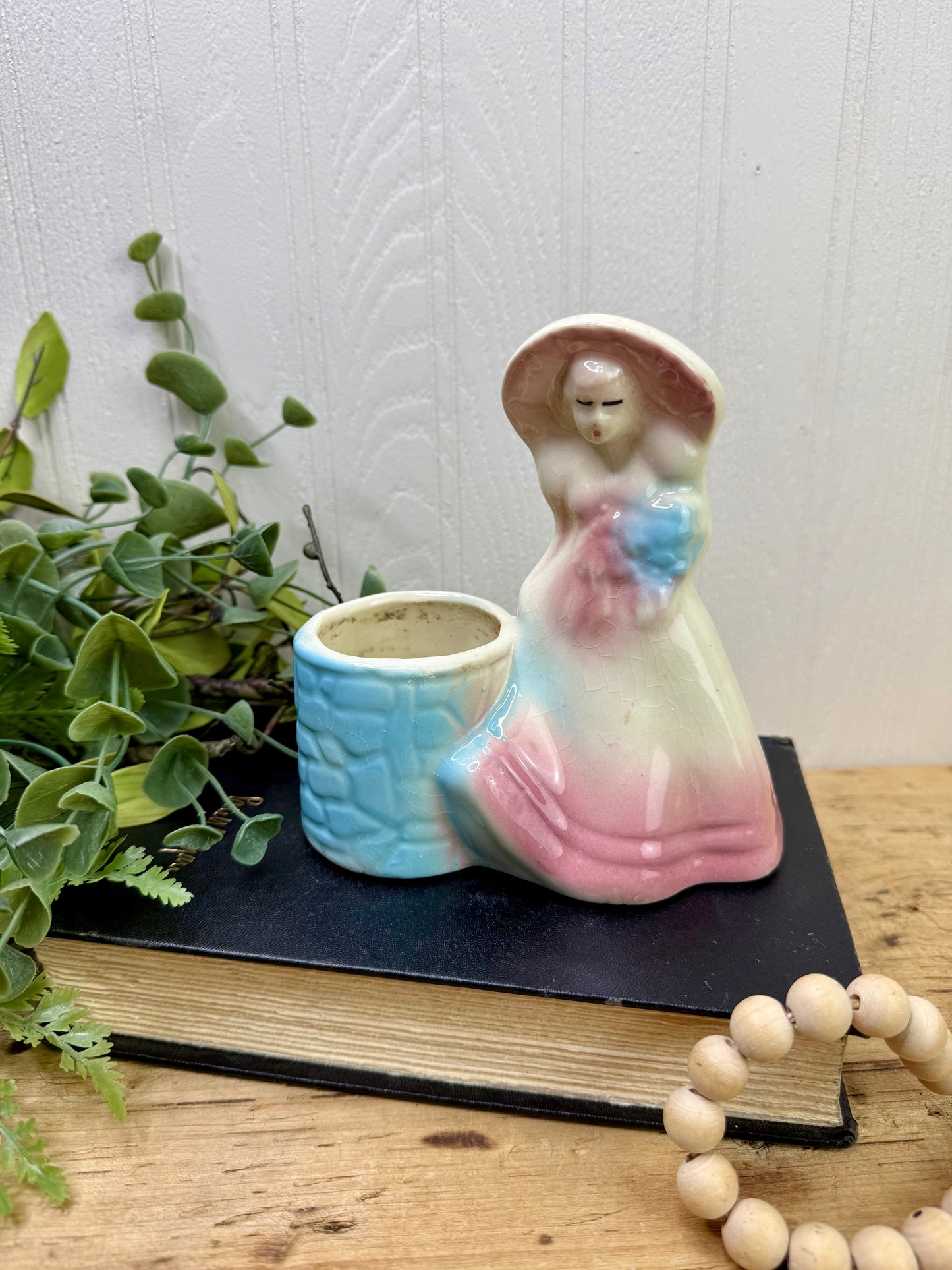 Vintage 1940’s Southern Belle with Wishing Well Planter