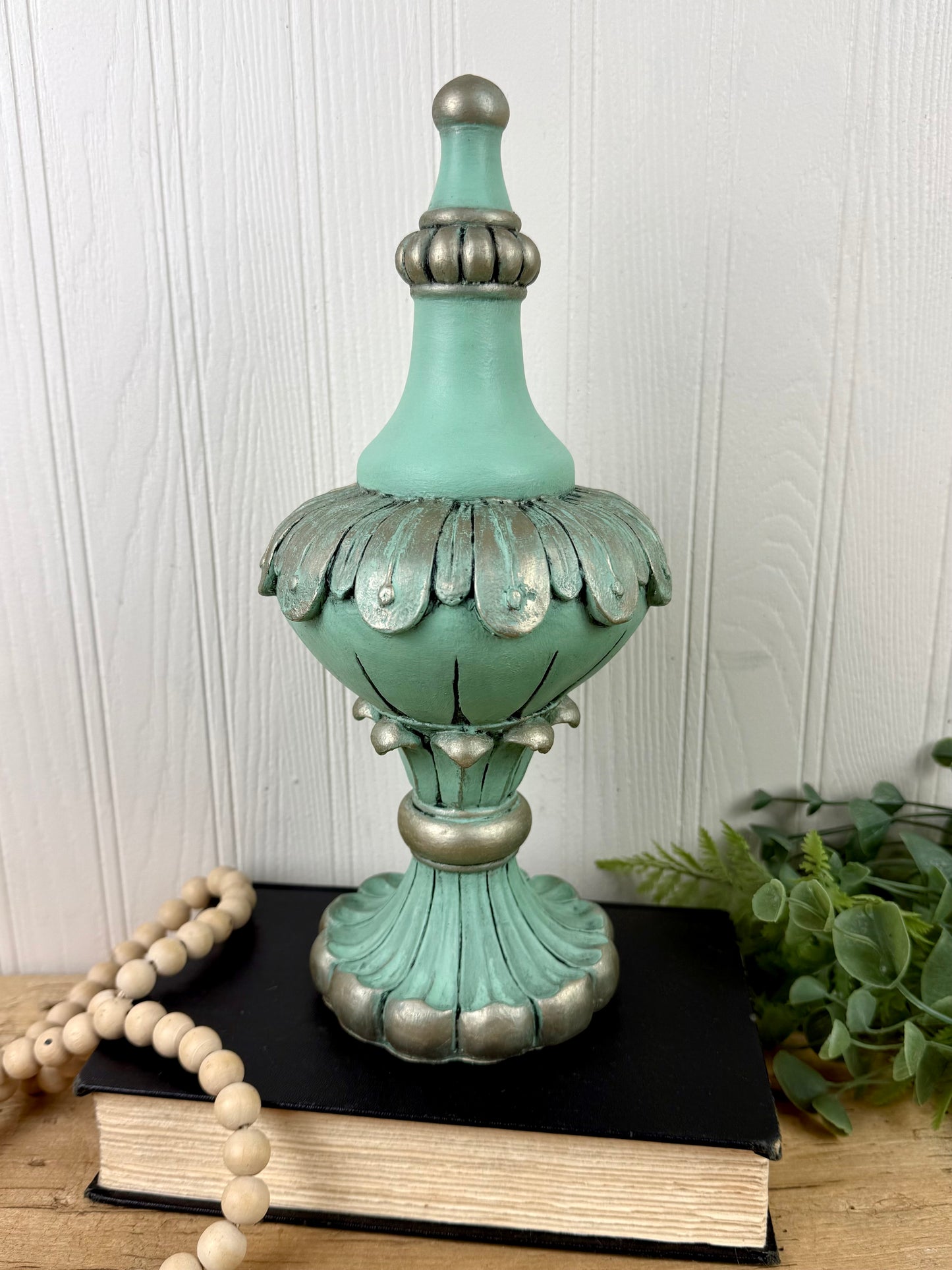 Upcycled Hand Painted Decorative Finial