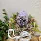Handmade Rustic Bed Spring Nest with Pastel Purple Egg