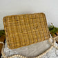 Vintage Wicker Storage Basket with Dividers