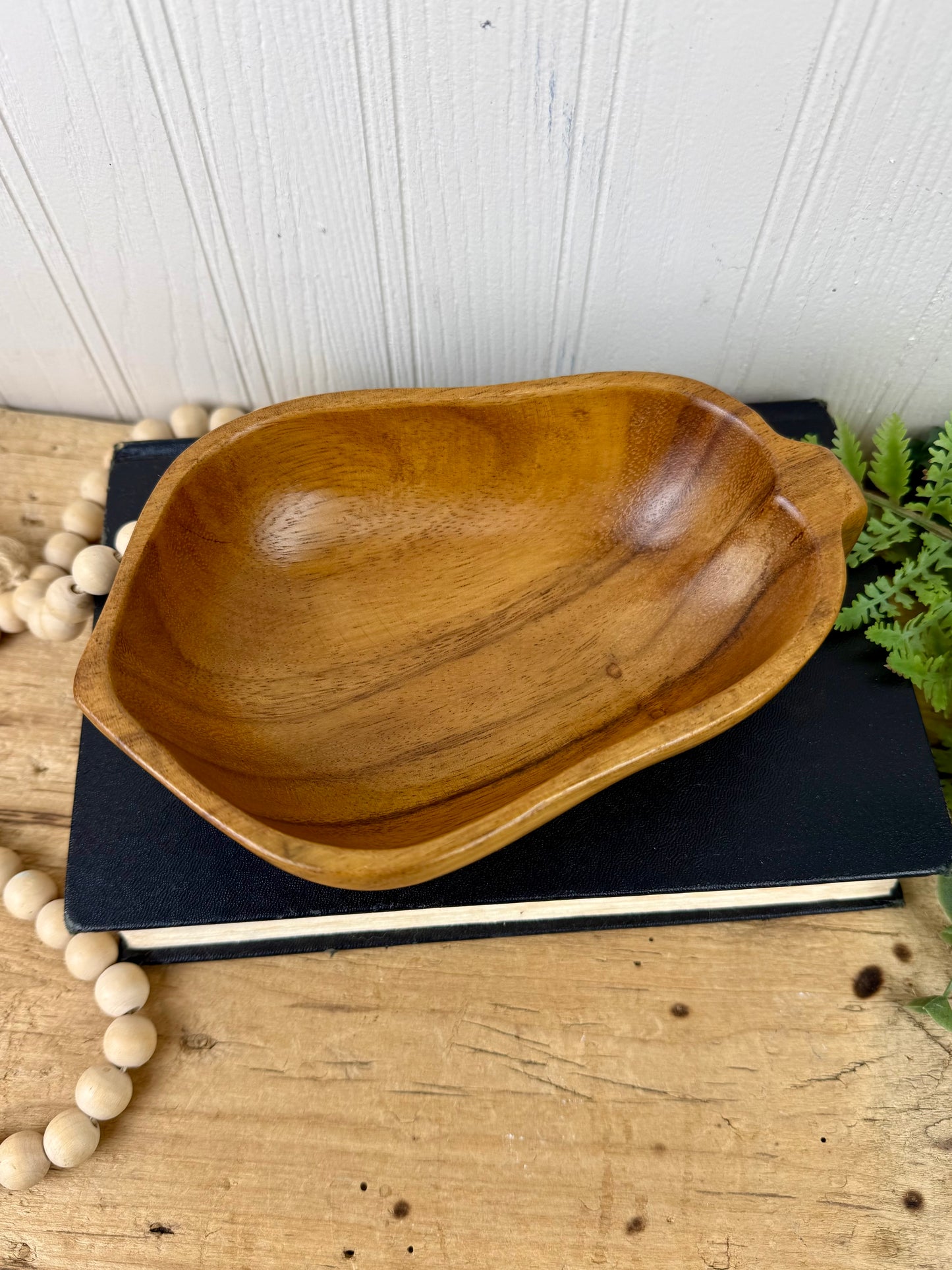 Vintage Mid-Century Monkey Pod Wood Bowl