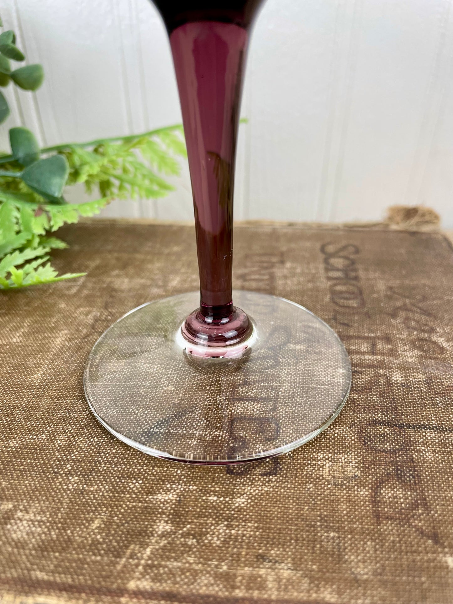 Vintage Amethyst Coupe Glass