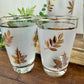 Vintage Libbey "Golden Foliage" Frosted Glasses
