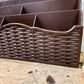 Vintage 1970’s Action Industries Faux Wicker Letter Organizer