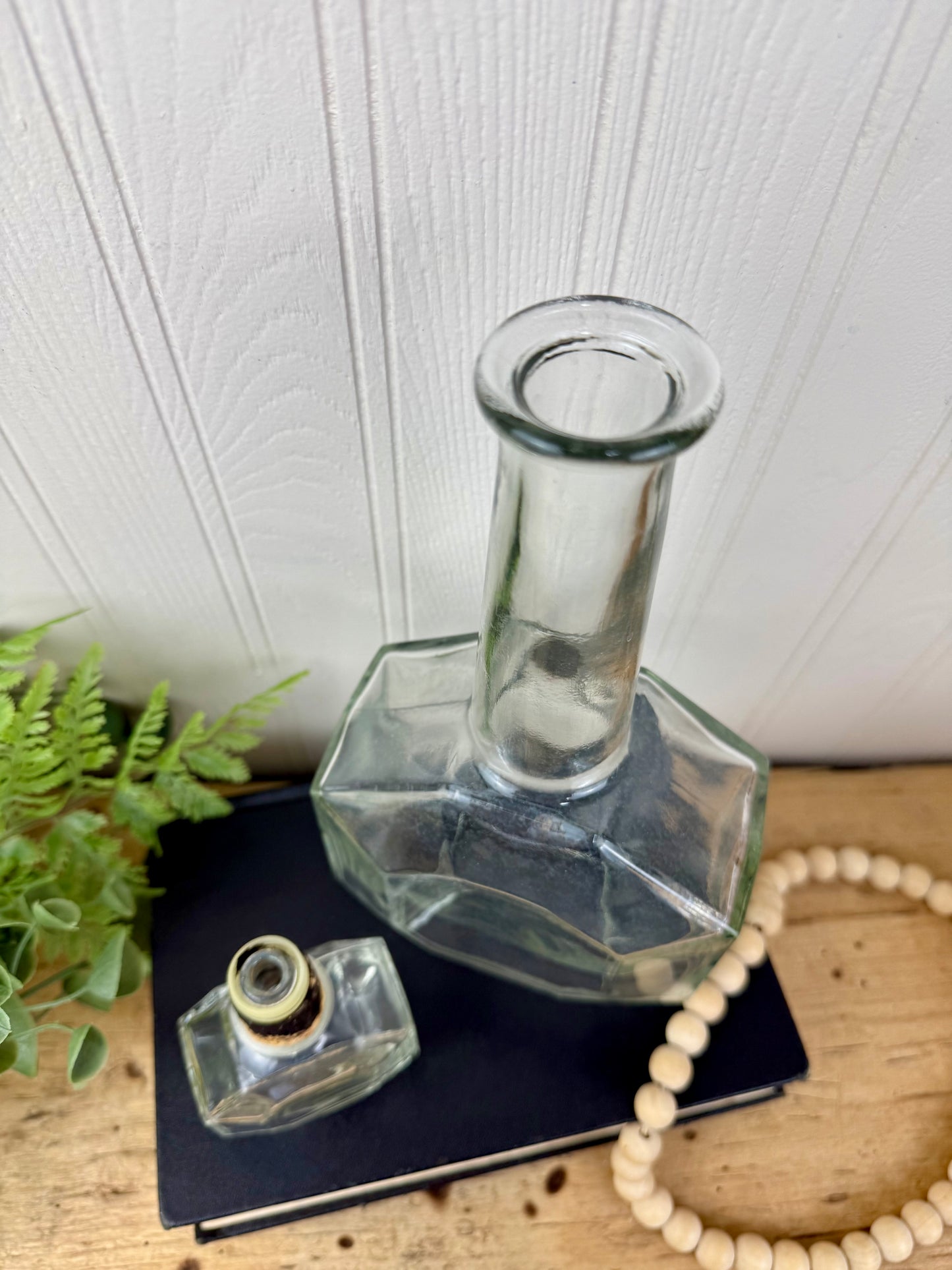 Vintage Anchor Hocking Octagon Long Neck Decanter