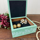 Upcycled Painted Mint Trinket Box