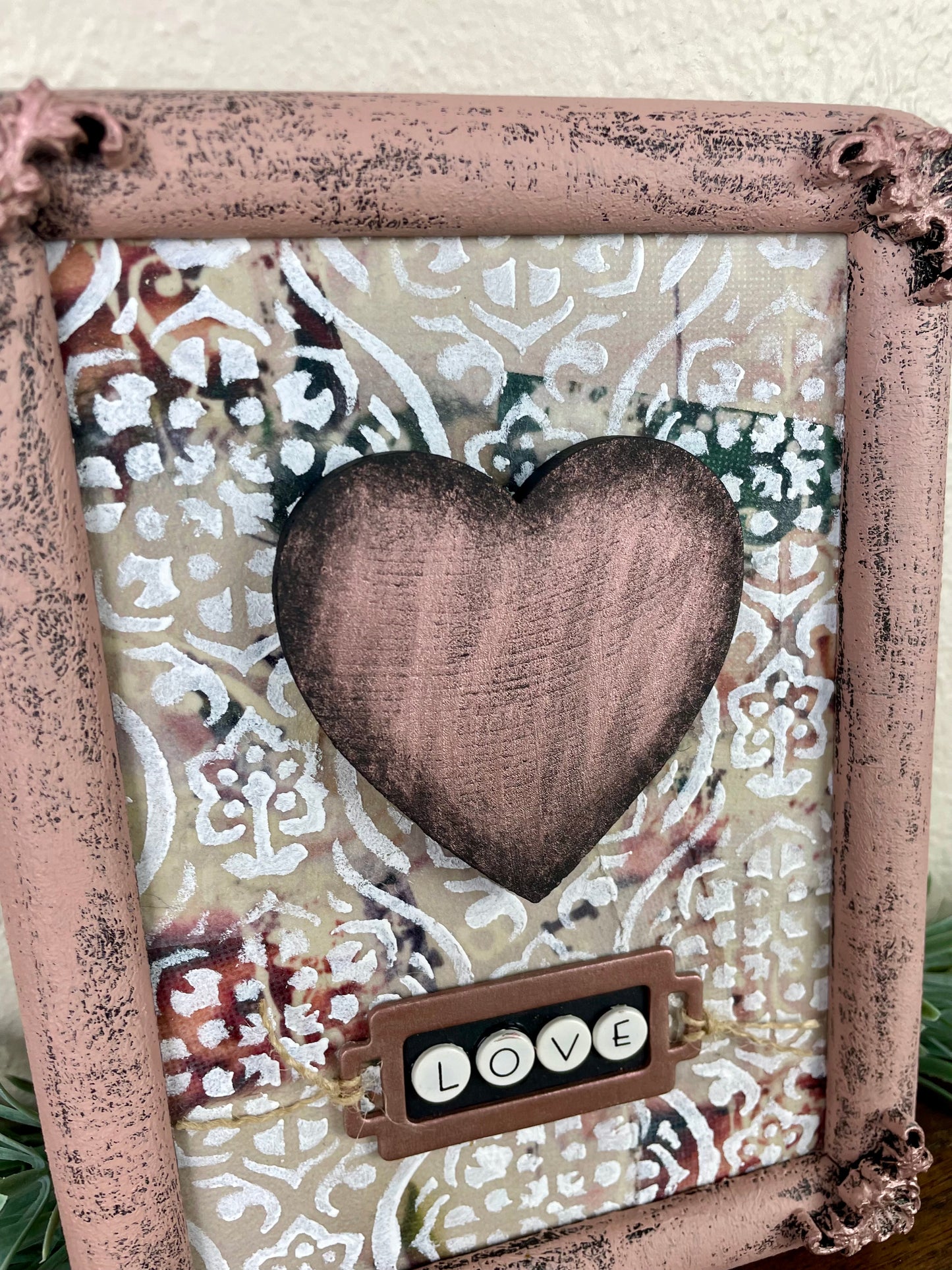 Upcycled Picture Frame “Love” Wall Art