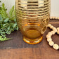 Vintage Mid-Century Gold Striped Glass Decanter