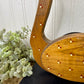 Vintage Home Interiors Wooden Goose Wall Pocket with Red Florals