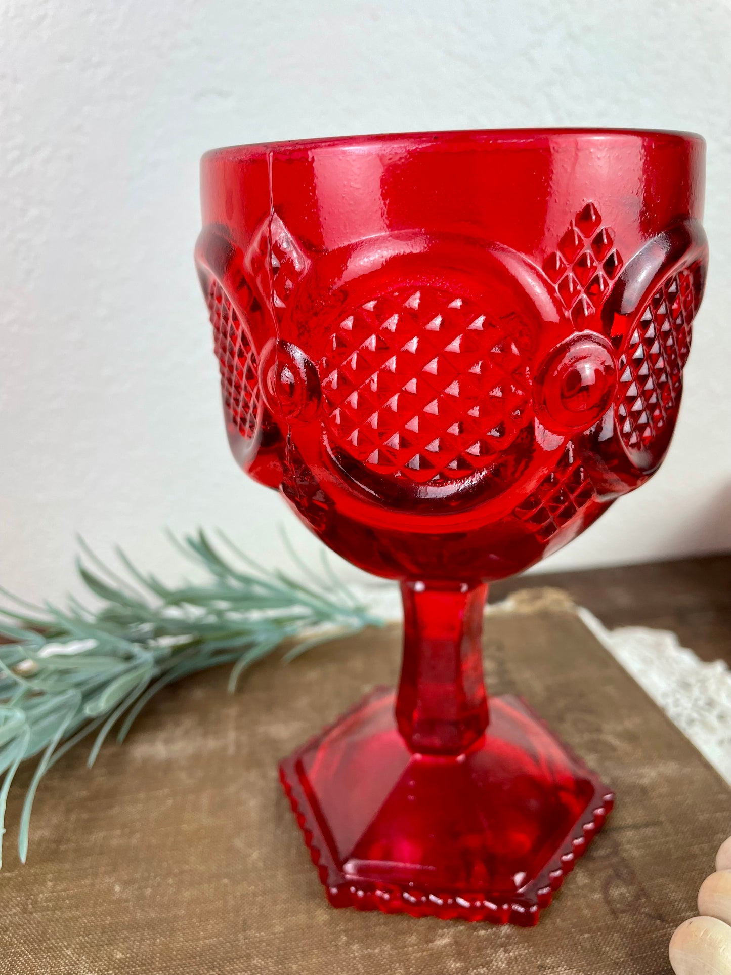 Vintage Red Goblet