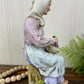 Vintage Homco Ceramic Figurine- Old Woman with Grape Basket