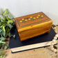 Vintage Cedar Wood Souvenir Trinket Box