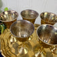 Vintage Mini Brass Barware Set with Goblets & Tray