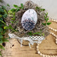 Handmade Rustic Bed Spring Nest with Pastel Pink Egg