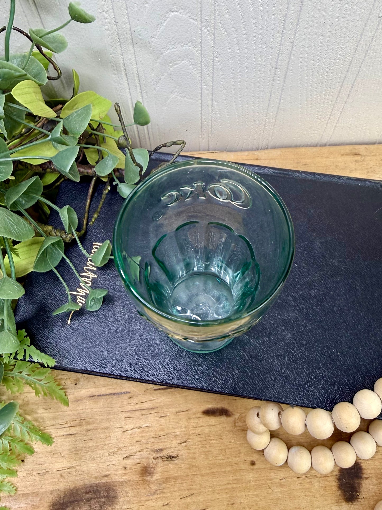 Vintage Georgia Green Coca-Cola Juice Glass