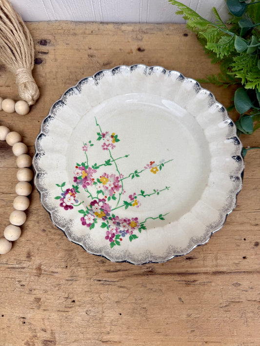 Vintage Sebring Ivory Porcelain Plate