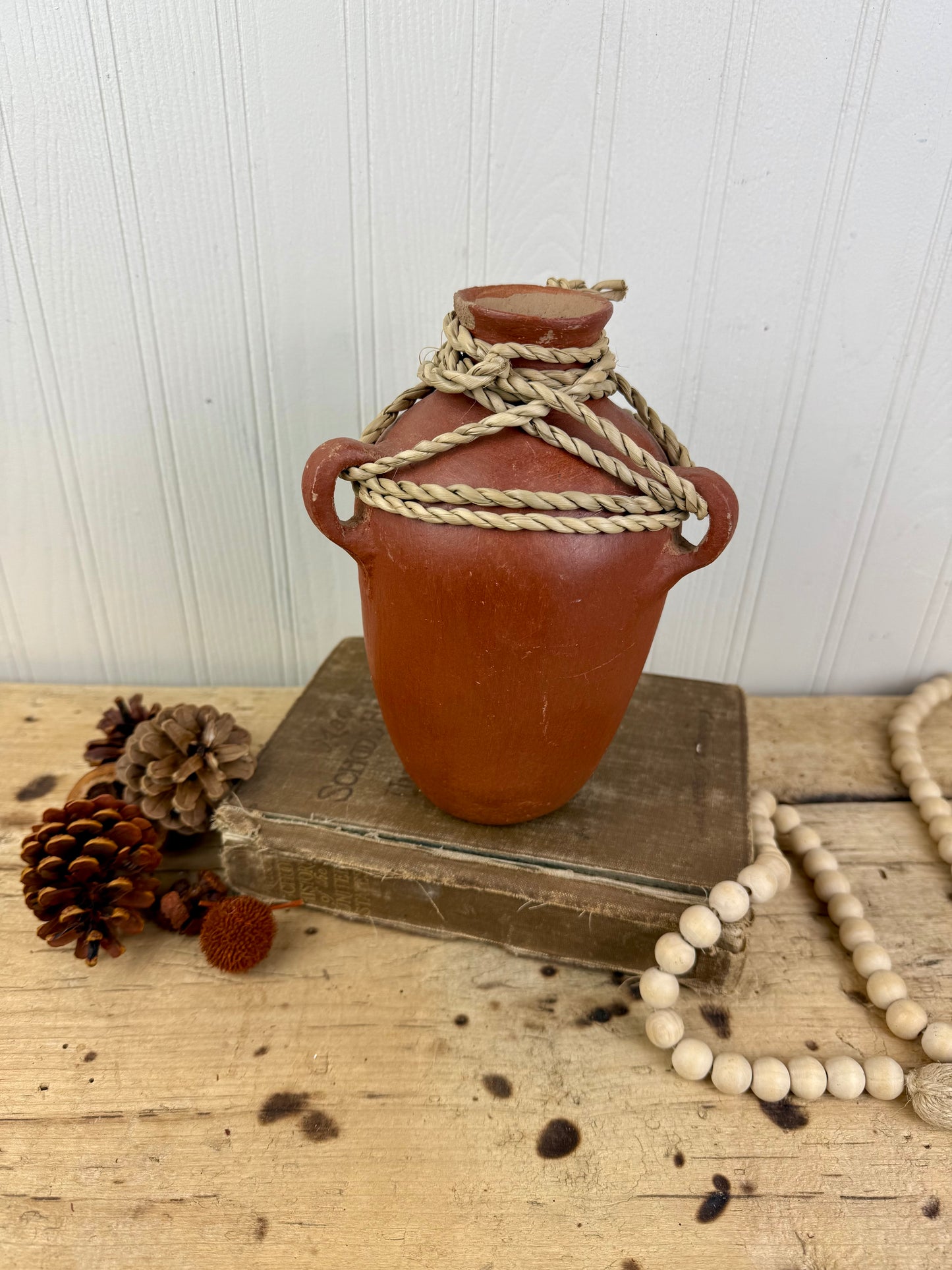 Vintage Mexican Red Terracotta Clay Vase