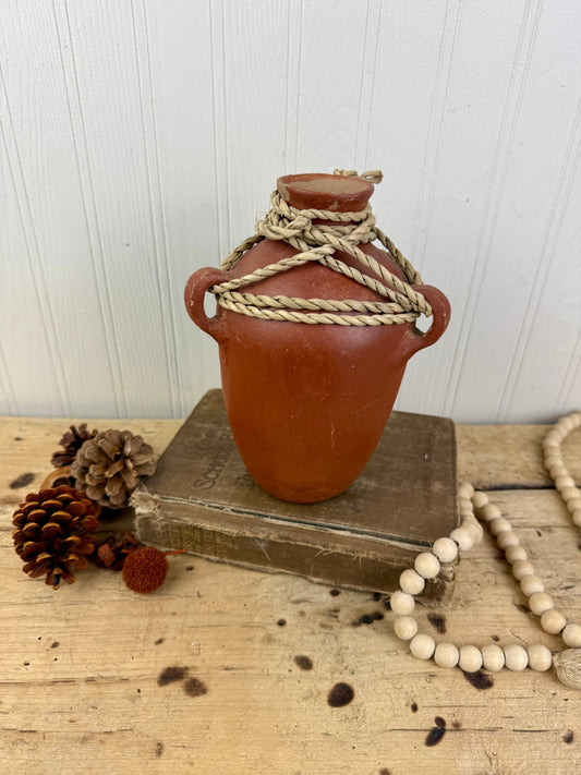 Vintage Mexican Red Terracotta Clay Vase
